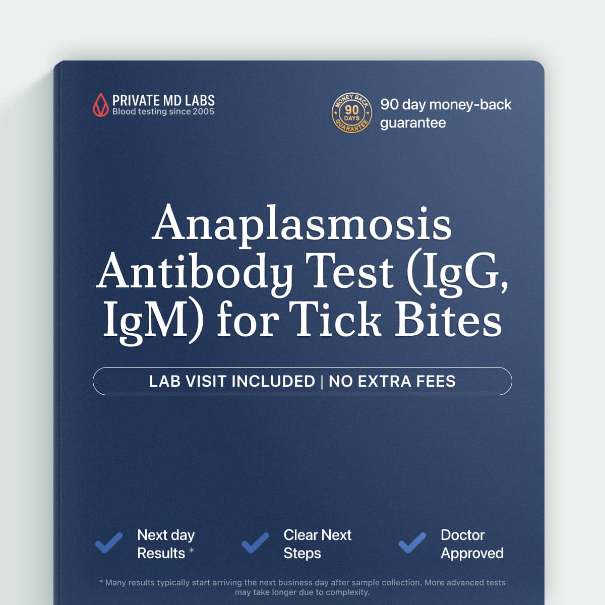 Tick-borne illness antibody test for people with tick bites or flu-like symptoms