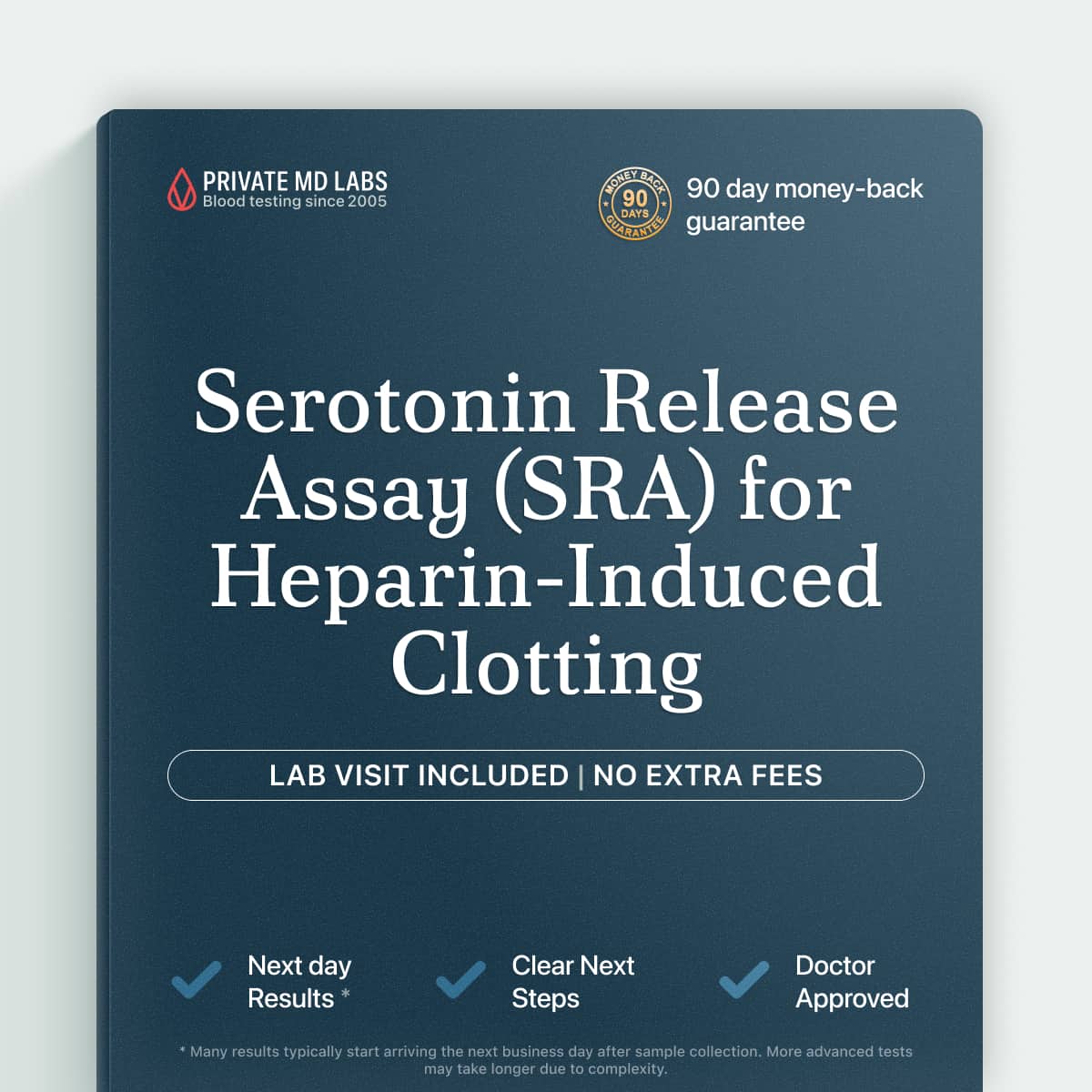 Specialized SRA blood test for diagnosing heparin-induced thrombocytopenia (HIT/HITT)
