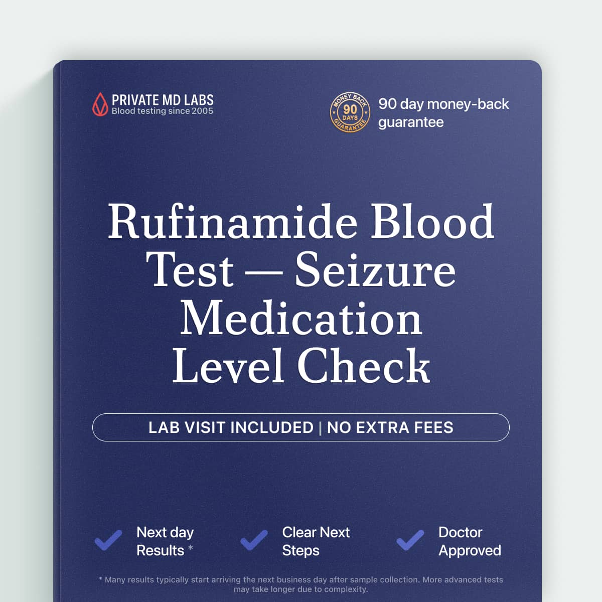 Rufinamide drug level blood test for monitoring epilepsy medication therapy