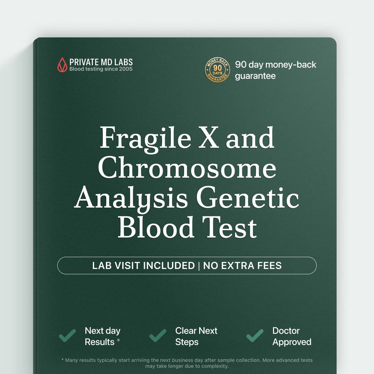 Genetic testing for Fragile X and chromosome abnormalities linked to family history of developmental delay