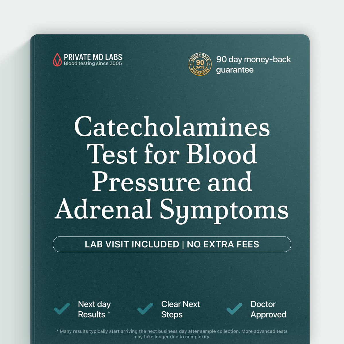 Catecholamines test for adults with high blood pressure, dizziness, or stress-related symptoms