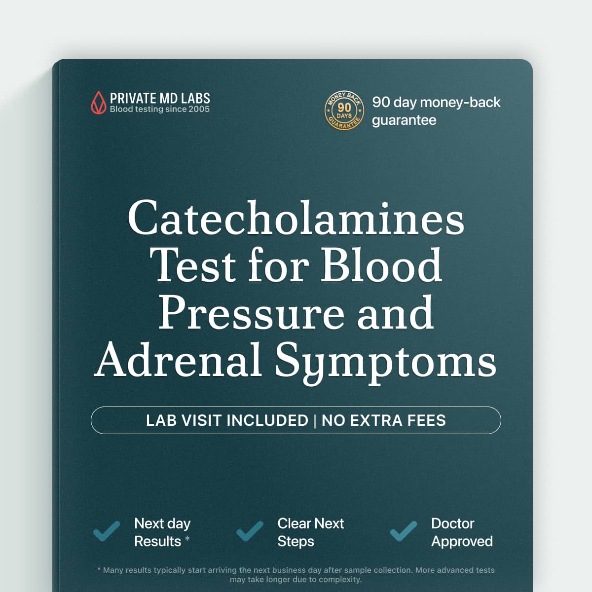Catecholamines test for adults with high blood pressure or stress-related symptoms