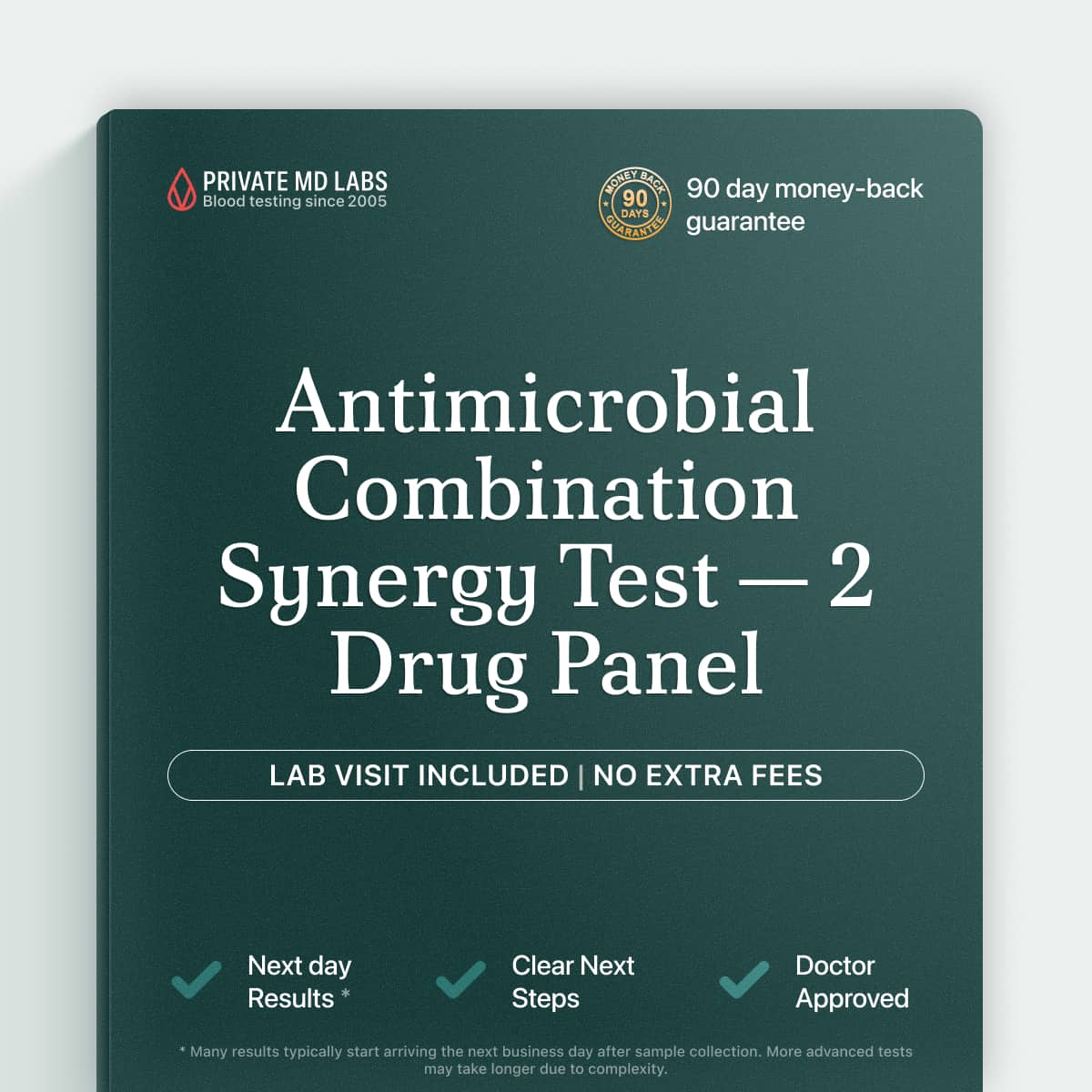 Antimicrobial synergy testing for patients needing combination drug treatment guidance