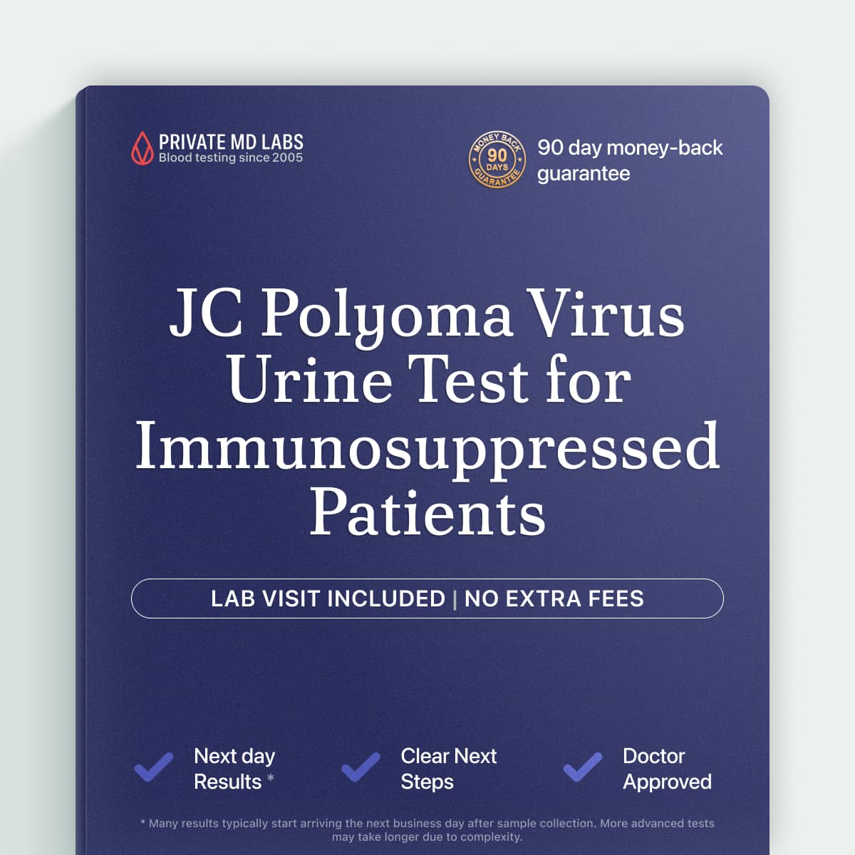 JC Polyoma Virus urine PCR test for immunocompromised patients at risk of PML