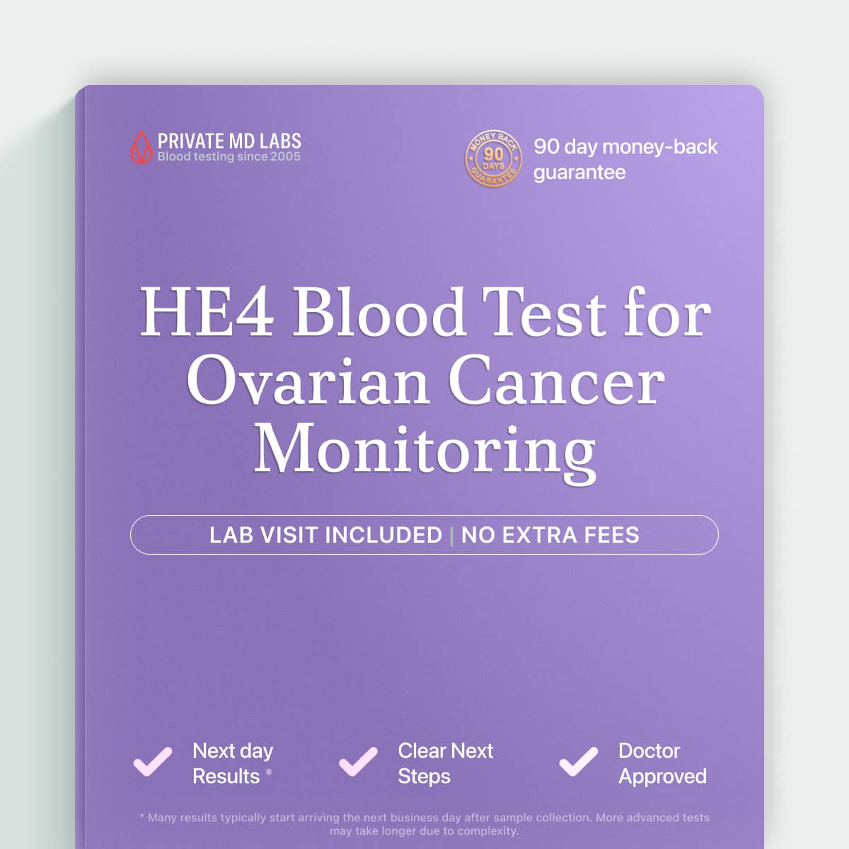 HE4 test for women monitoring ovarian cancer recurrence or treatment progress