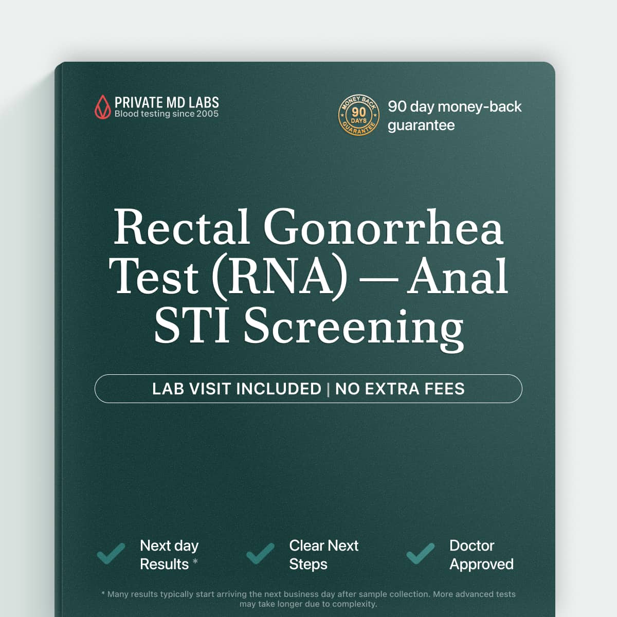 Rectal gonorrhea RNA test for sexually active individuals with exposure risk
