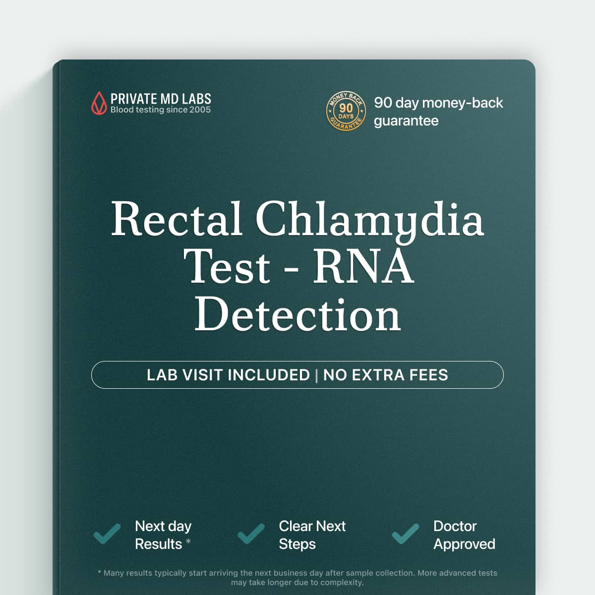 Rectal chlamydia RNA test for sexually active individuals concerned about STI exposure