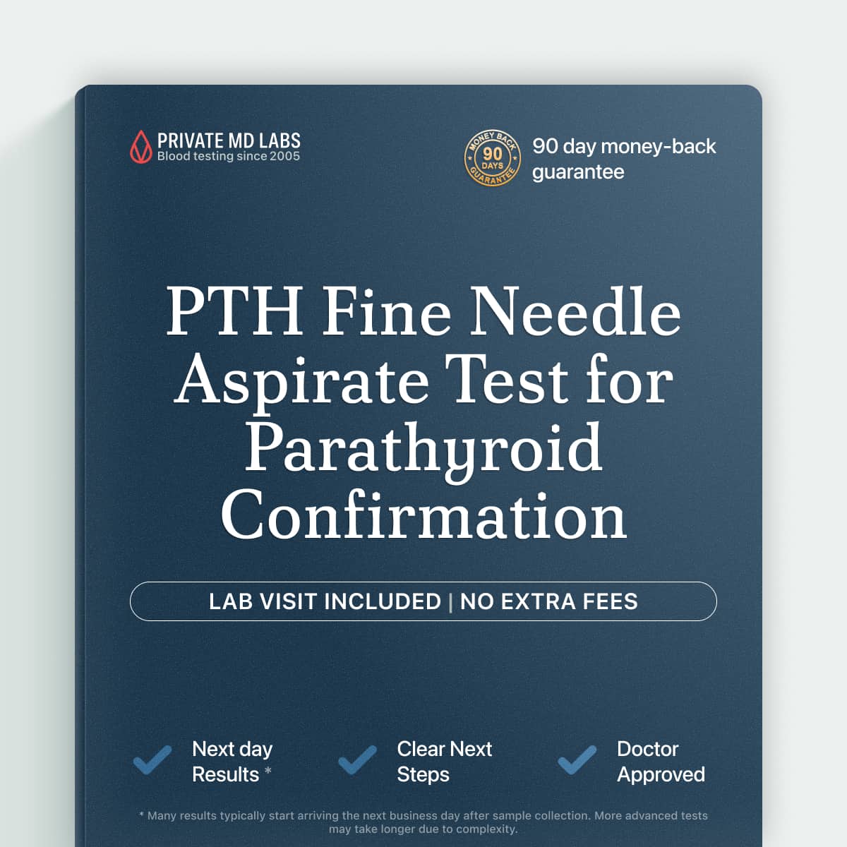 PTH fine needle aspirate test for identifying parathyroid tissue before surgery