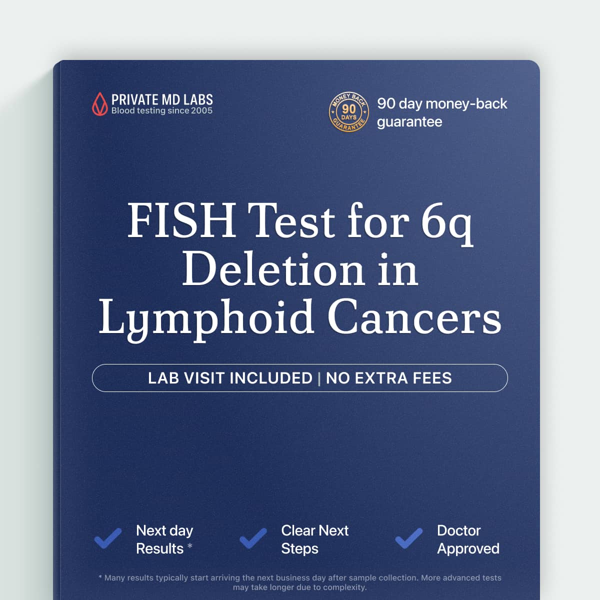 FISH test for 6q deletion in lymphoid cancers like leukemia and lymphoma