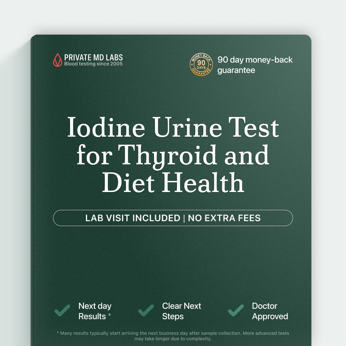 Urine iodine test for thyroid health and dietary iodine intake assessment