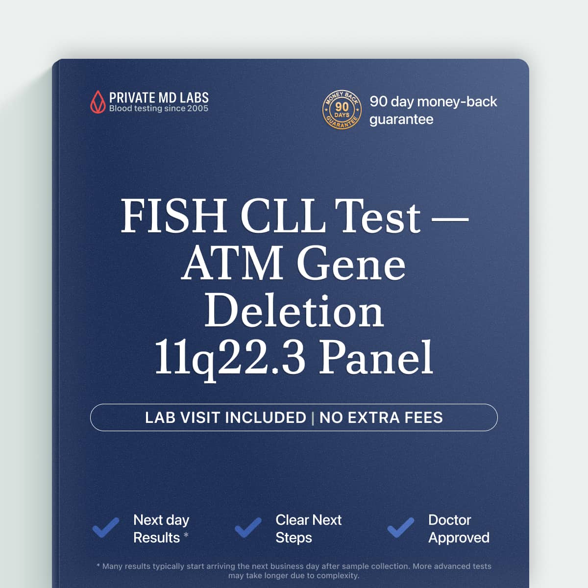 FISH test for CLL detecting ATM gene deletion 11q22.3