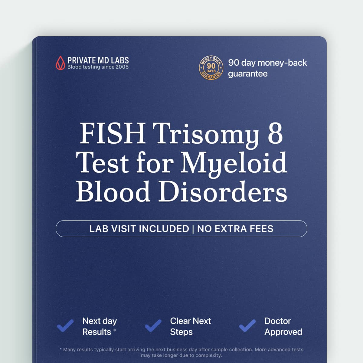 FISH trisomy 8 test aiding diagnosis and monitoring of myeloid disorders like AML, MDS