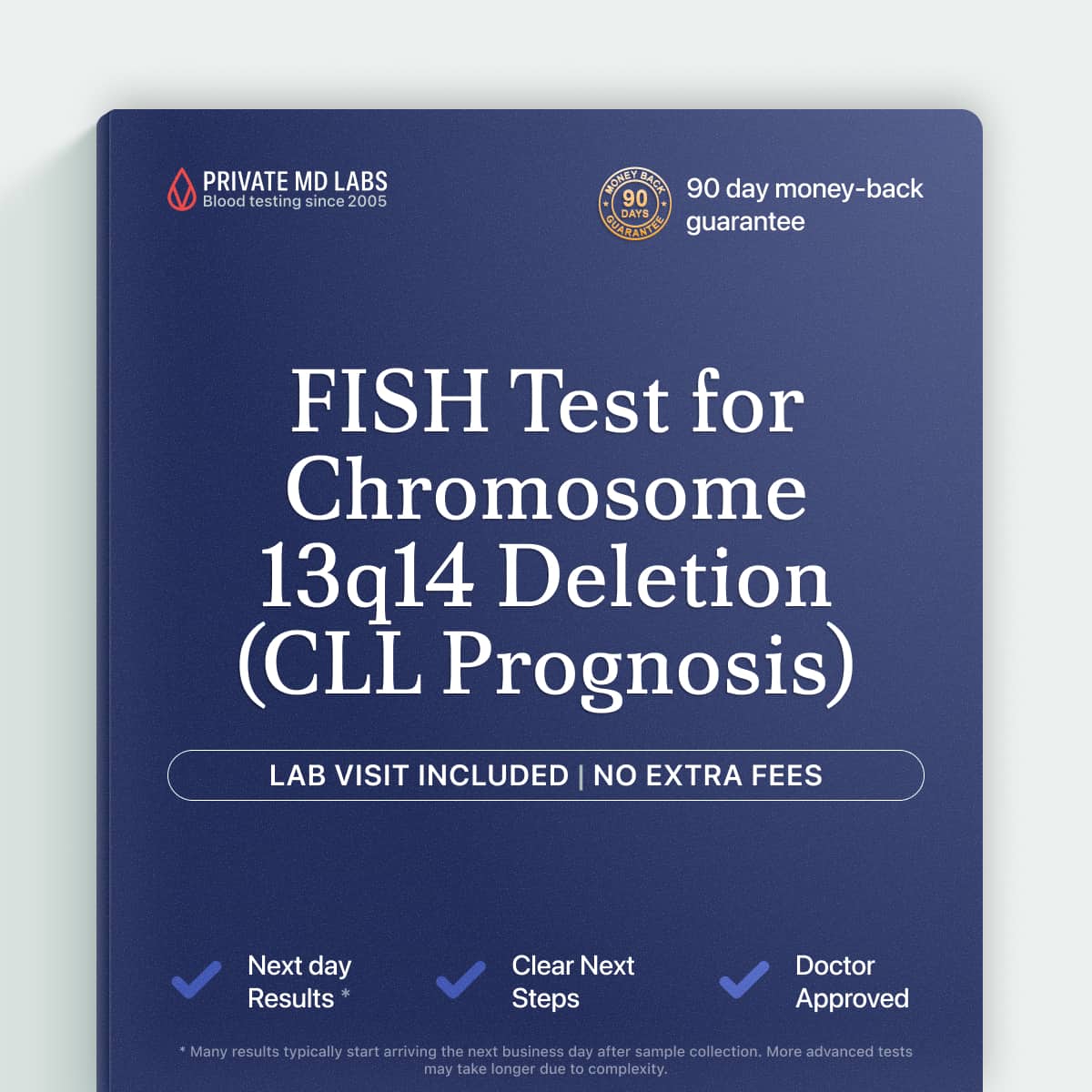FISH test for chromosome 13q14 deletion linked to CLL prognosis