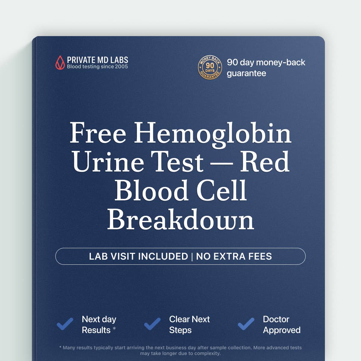 Free hemoglobin urine test for detecting hemolysis and red blood cell breakdown