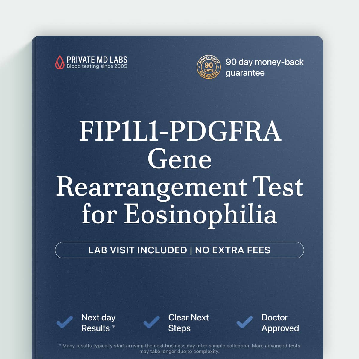 Specialized FISH test for eosinophilia and leukemia-related 4q12 gene rearrangement