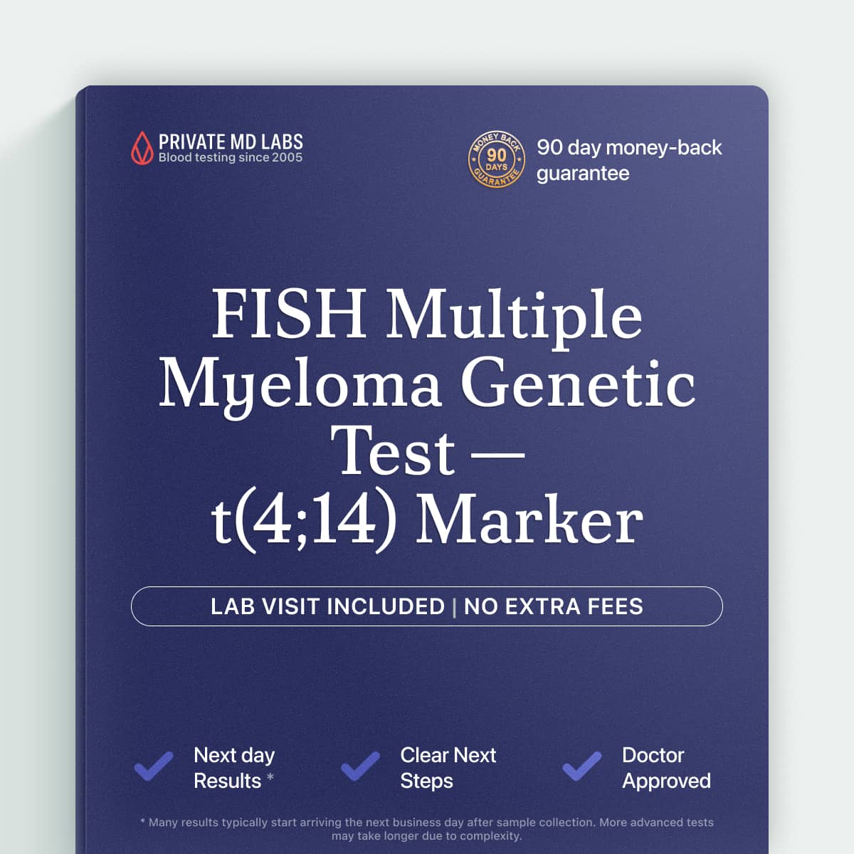 FISH test for multiple myeloma patients checking IGH/FGFR3 t(4;14) translocation