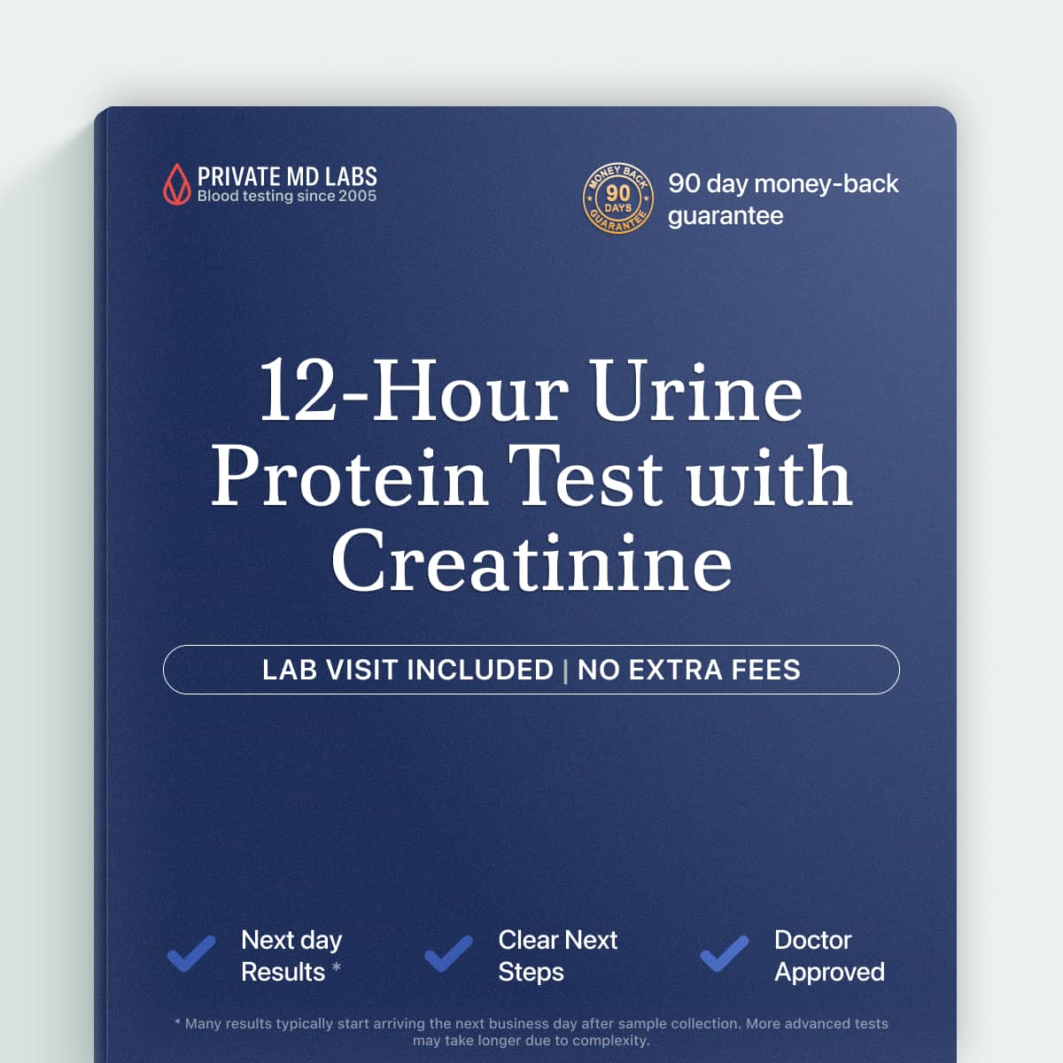 12-hour urine protein test for kidney disease and preeclampsia screening