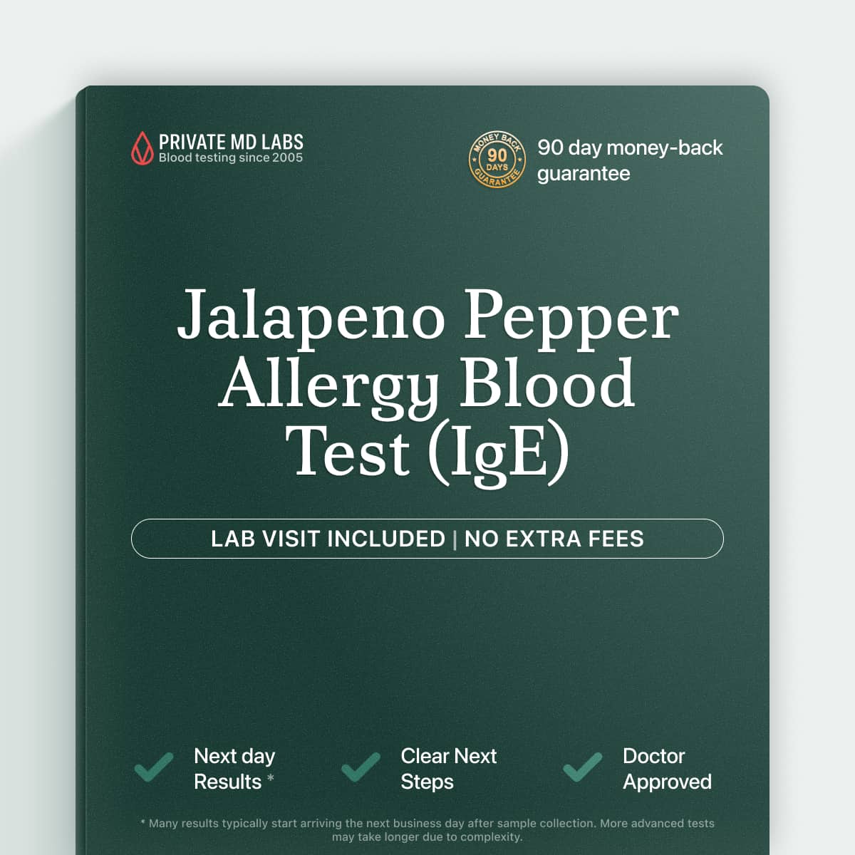Allergen IgE test for jalapeno pepper food allergy and sensitivity symptoms
