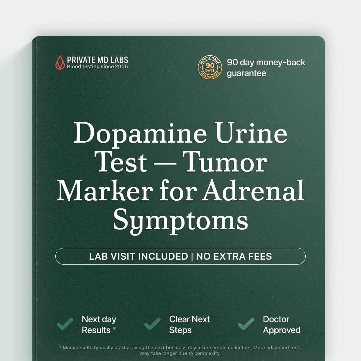Dopamine urine test used to help evaluate neuroblastoma and adrenal tumor concerns
