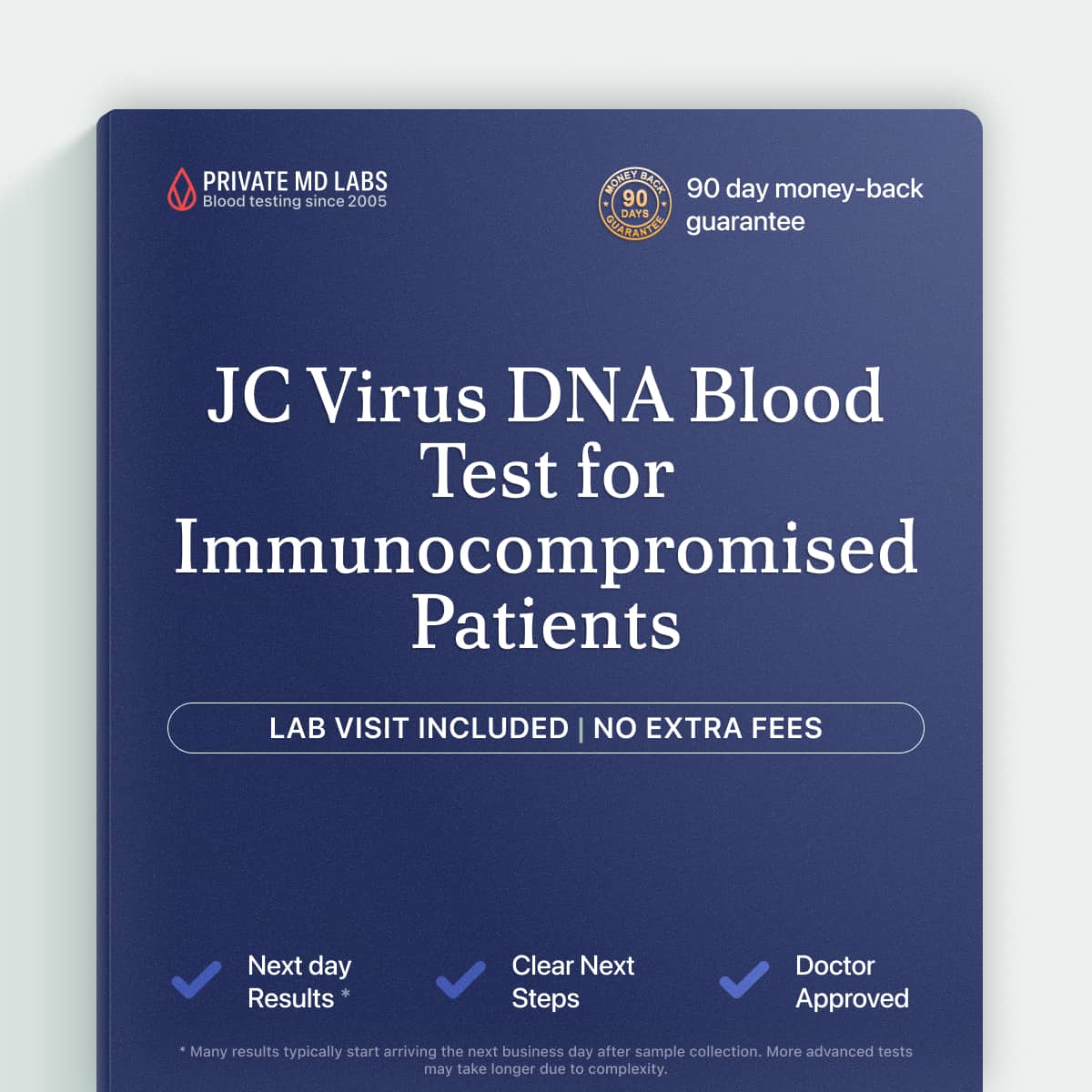 JC virus DNA test for immunocompromised patients concerned about PML risk