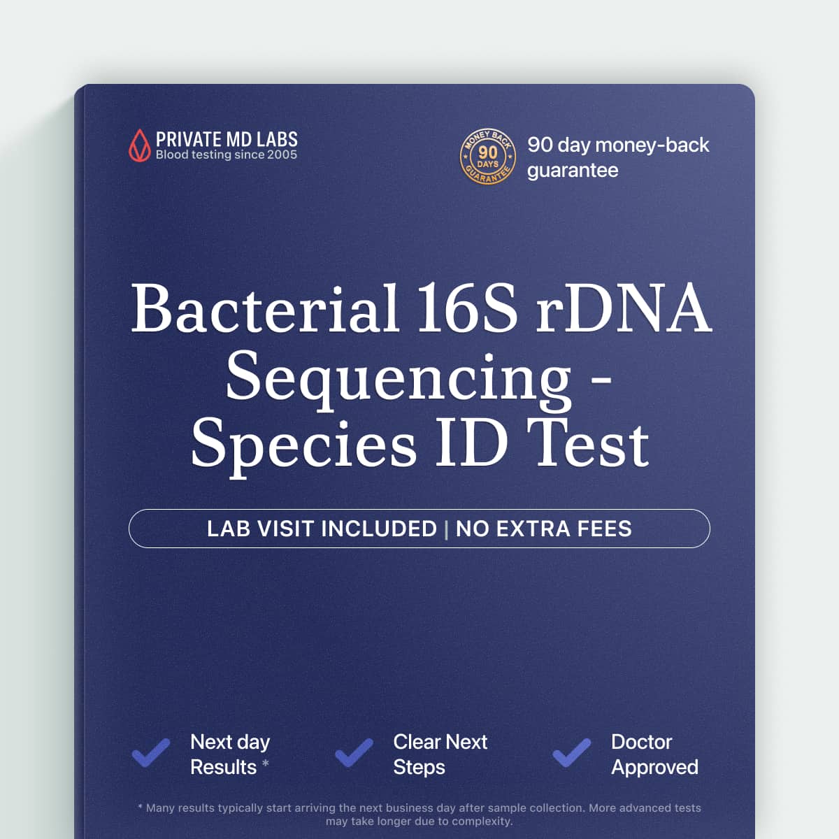 Bacterial 16S rDNA sequencing test for identifying unknown bacterial isolate species