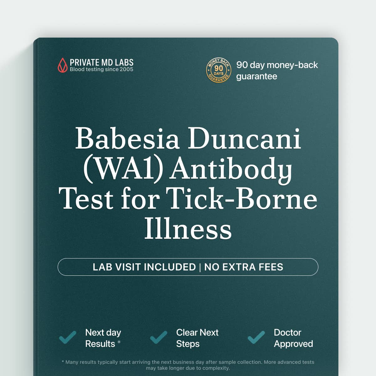 Babesia duncani IgG antibody test for tick-borne illness symptom evaluation