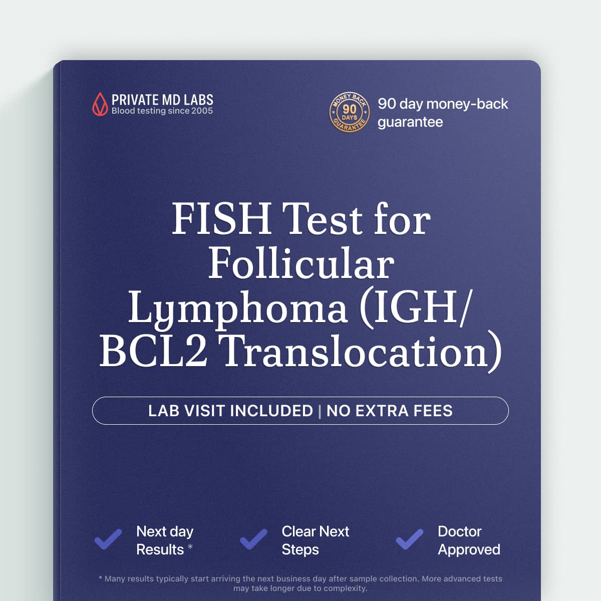 FISH test for follicular lymphoma diagnosis using IGH/BCL2 gene translocation analysis