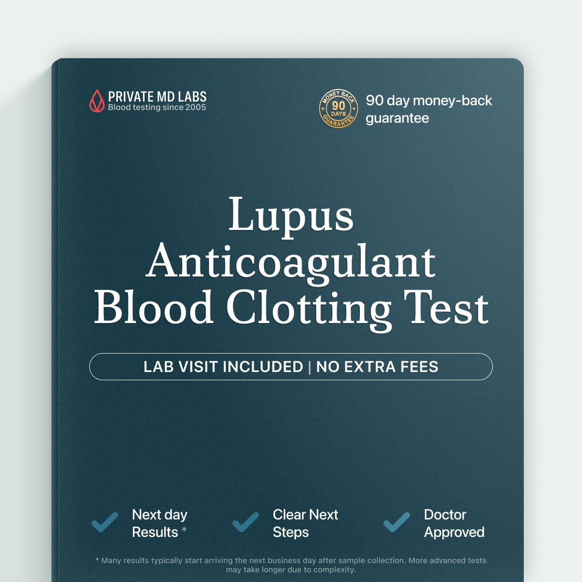 Lupus anticoagulant blood clotting test for unexplained clots or miscarriage history