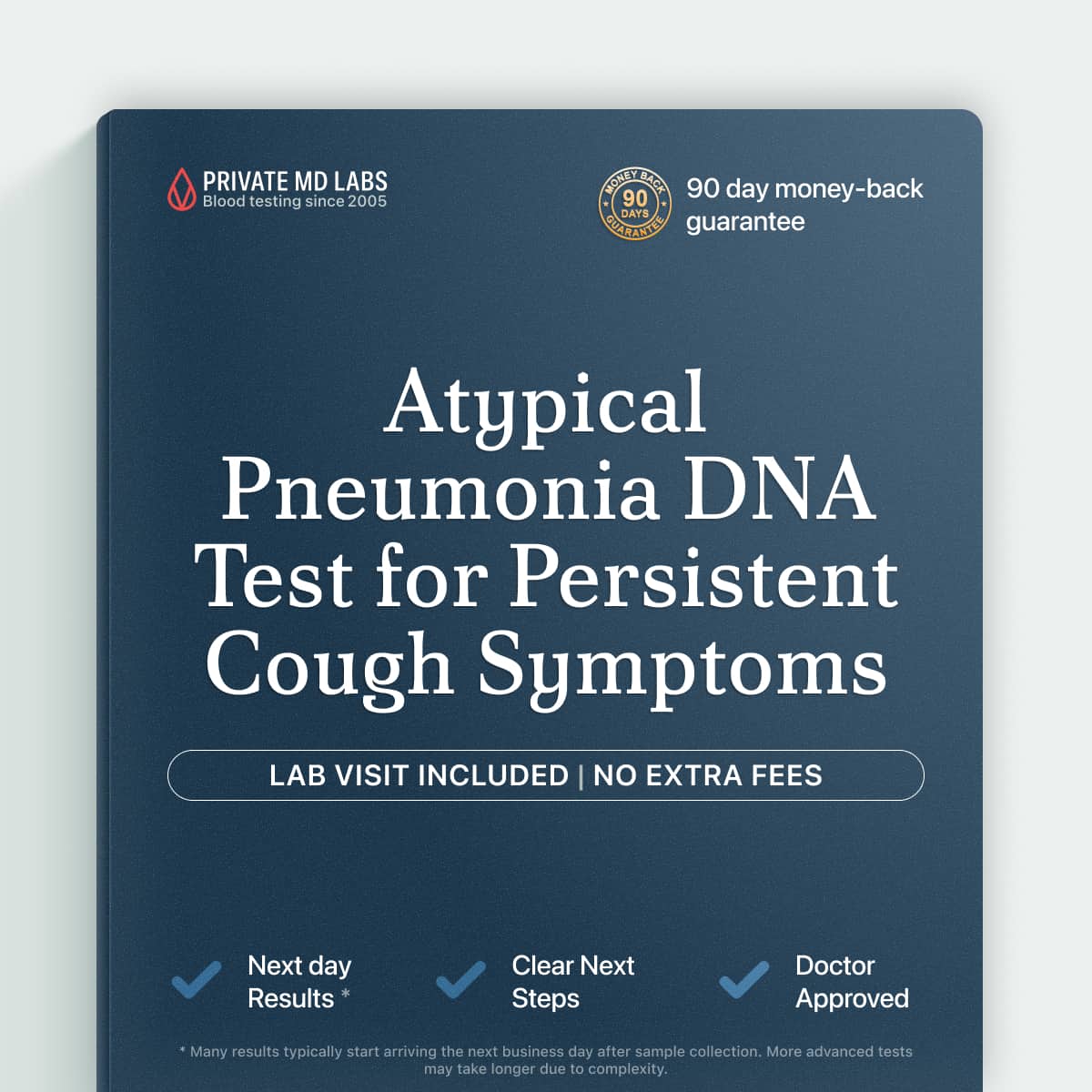 Atypical Pneumonia DNA PCR panel for diagnosing persistent cough and respiratory infection