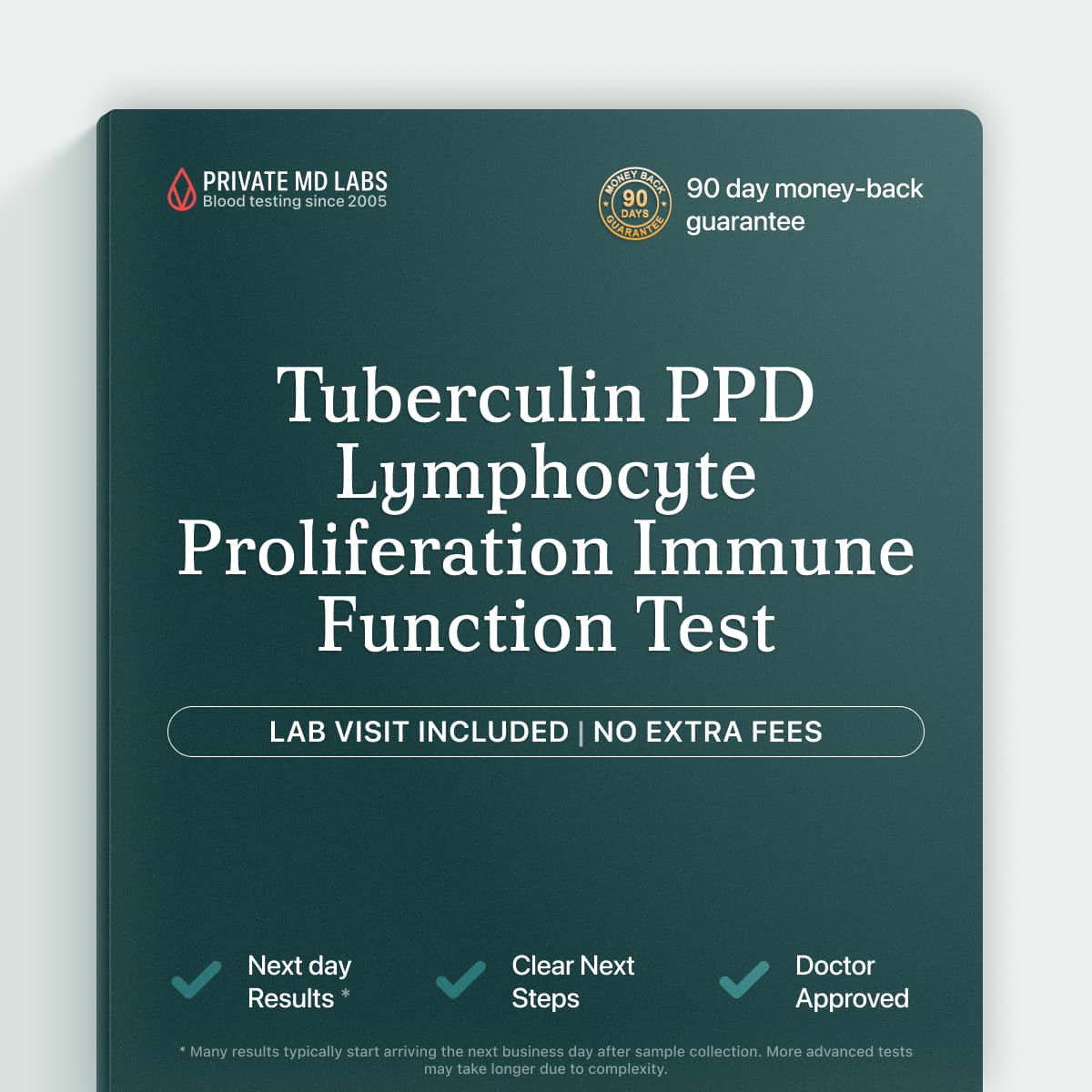 Lymphocyte proliferation test evaluating immune memory response to tuberculin PPD