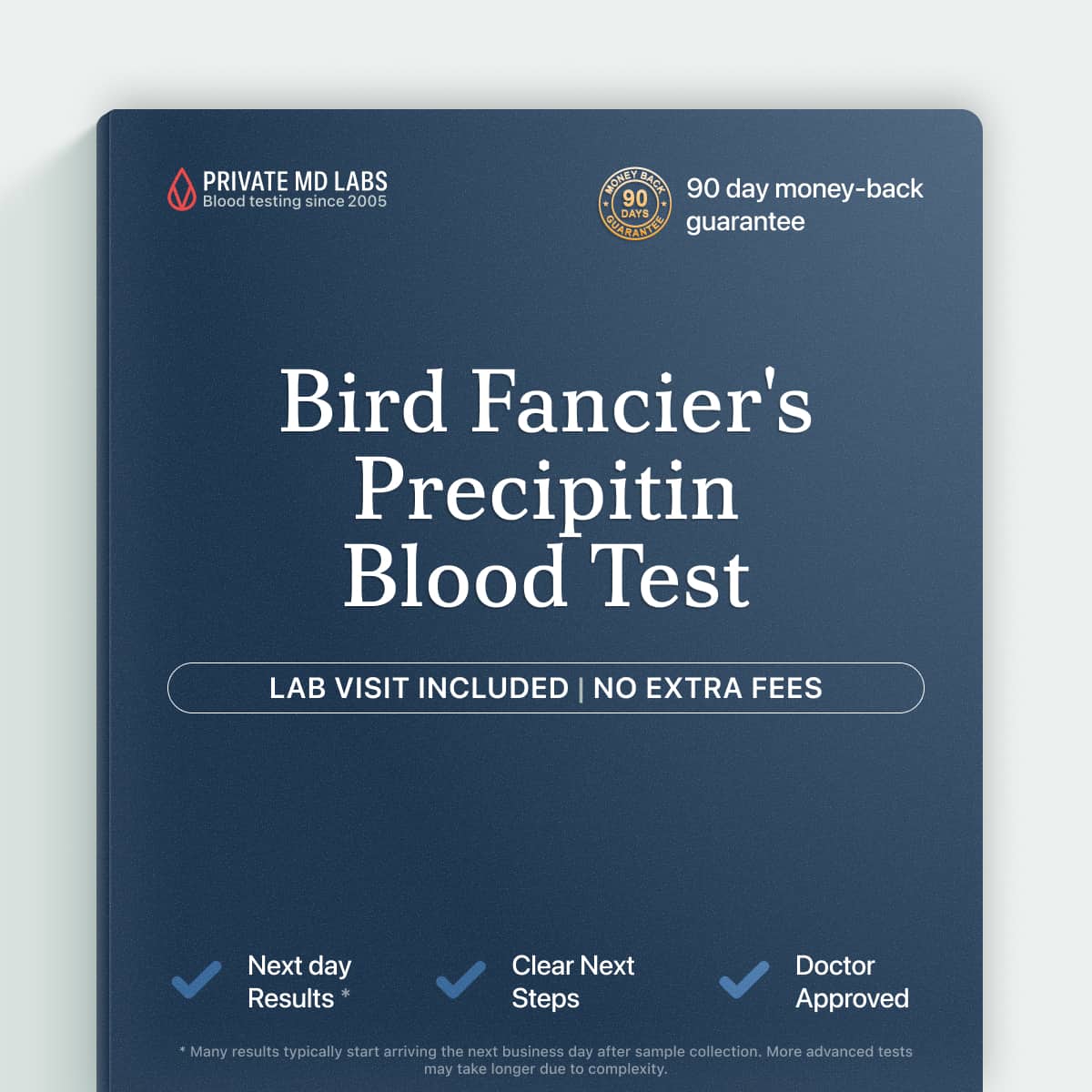 Bird Fancier's Precipitin panel for people with breathing issues from bird exposure