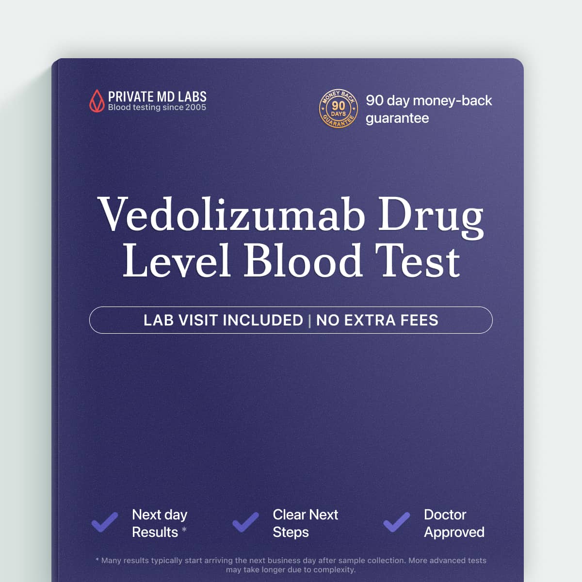 Vedolizumab drug level test for patients managing Crohn's disease or ulcerative colitis