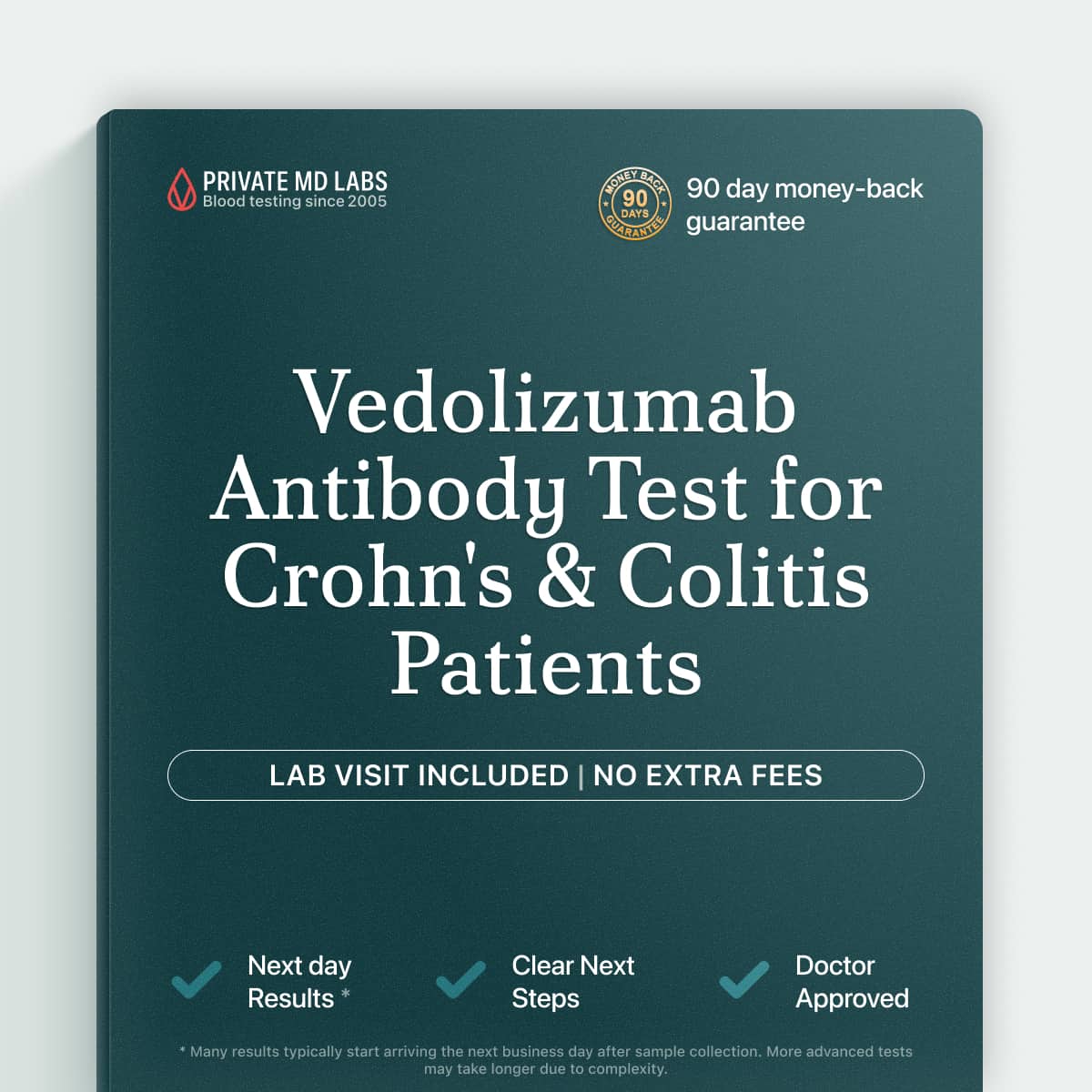 Vedolizumab antibody test for Crohn's and ulcerative colitis patients on treatment