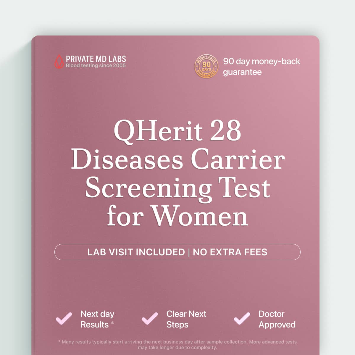 Carrier screening panel for women planning pregnancy to assess inherited disease risk