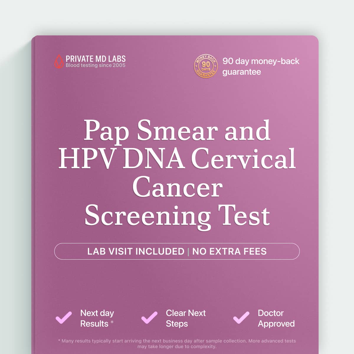 Cervical cancer screening test combining Pap smear and high-risk HPV DNA detection