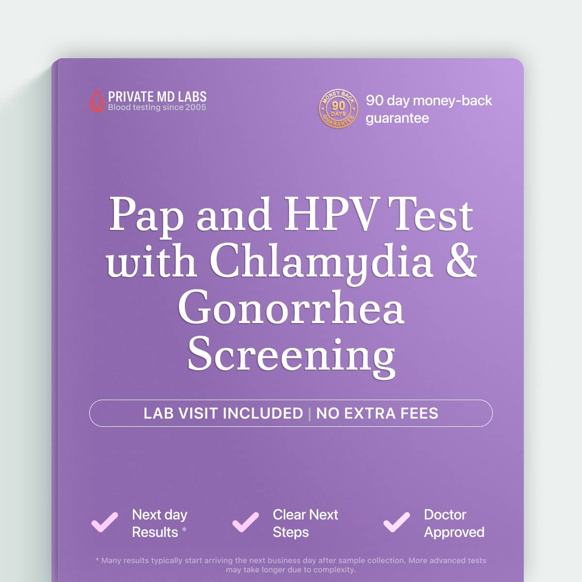 Pap and HPV combo test for women screening cervical cancer and STI risk