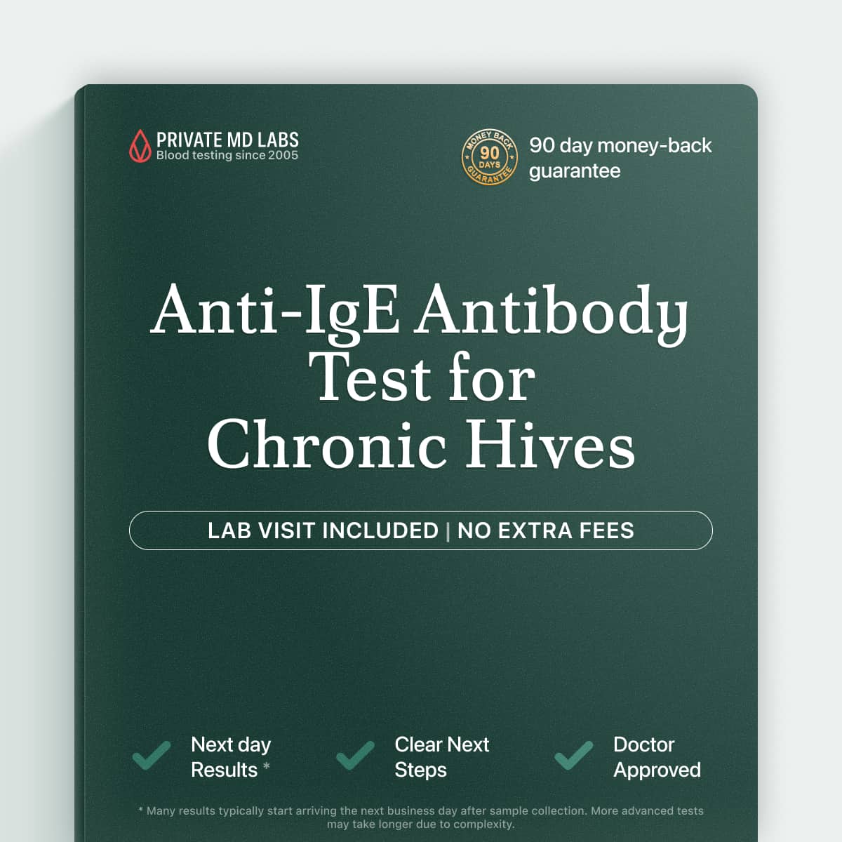 Anti-IgE antibody test for people with chronic hives and unexplained skin welts