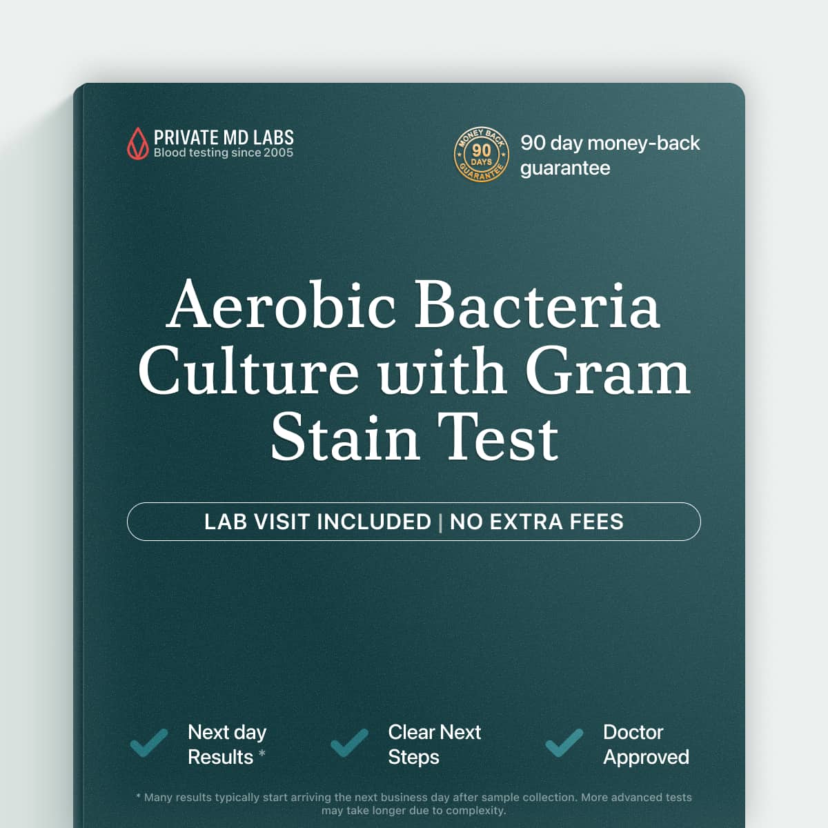 Aerobic bacteria culture with gram stain for diagnosing skin or wound infections