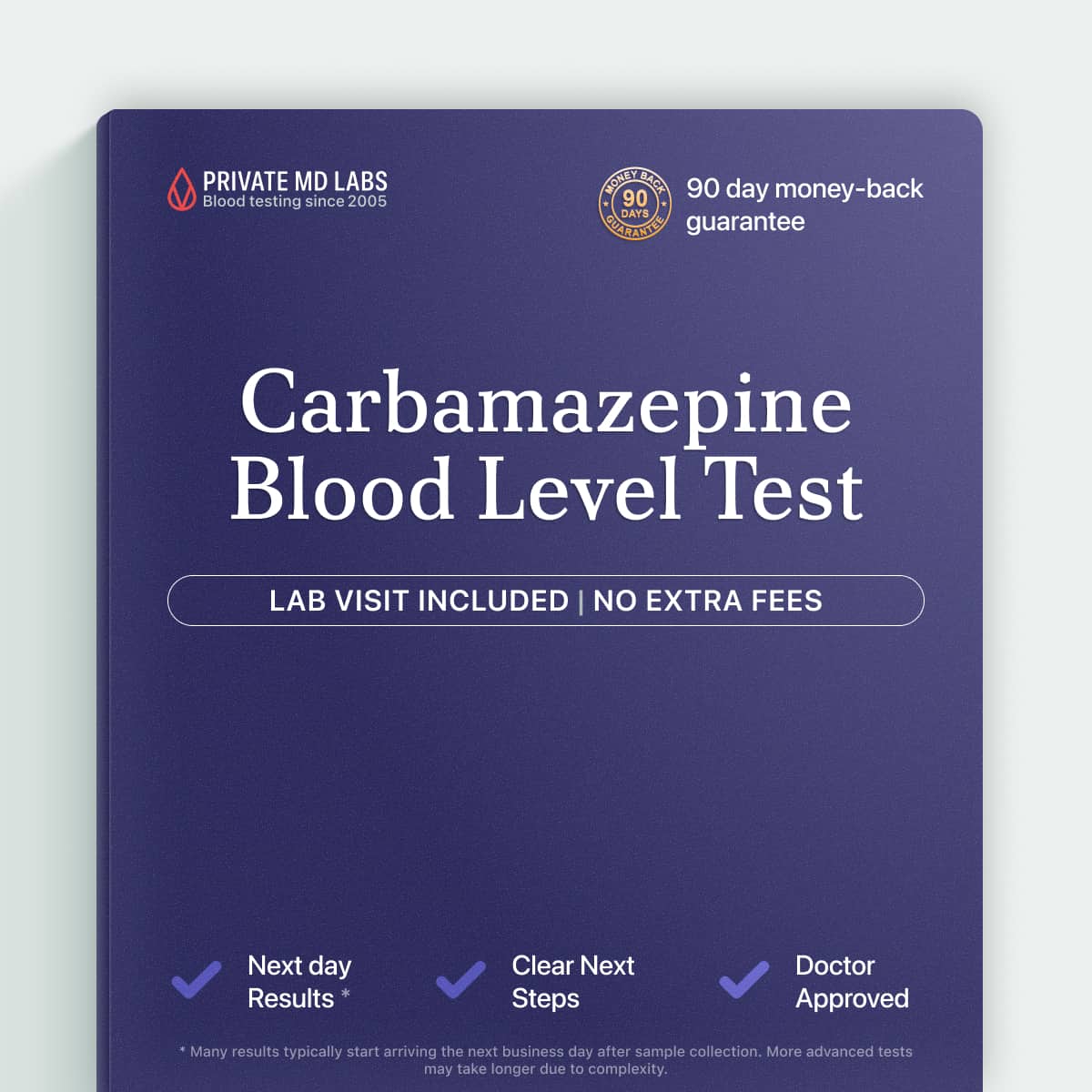 Carbamazepine drug level blood test for monitoring seizure medication dosing