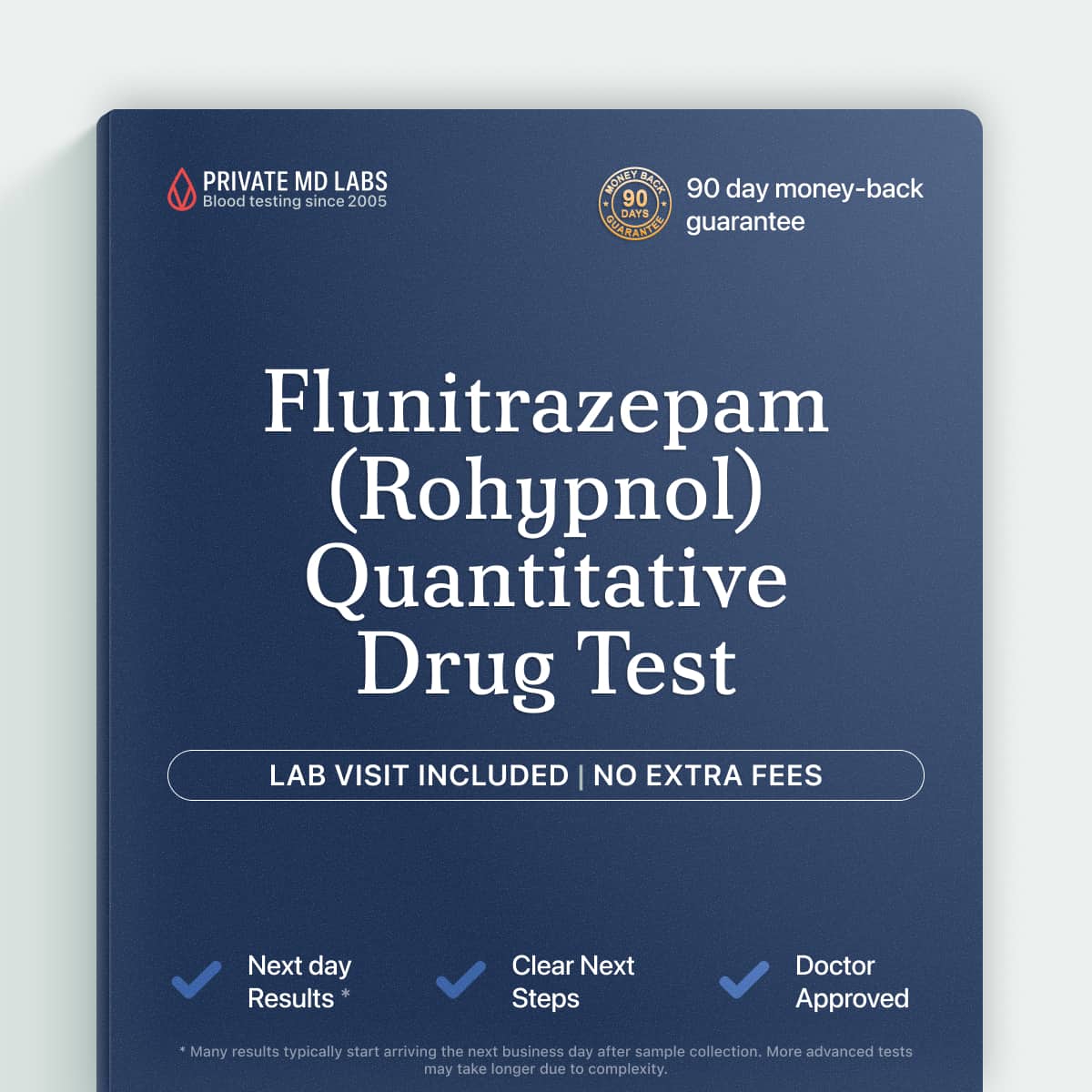 Flunitrazepam quantitative drug test for detecting Rohypnol exposure or misuse