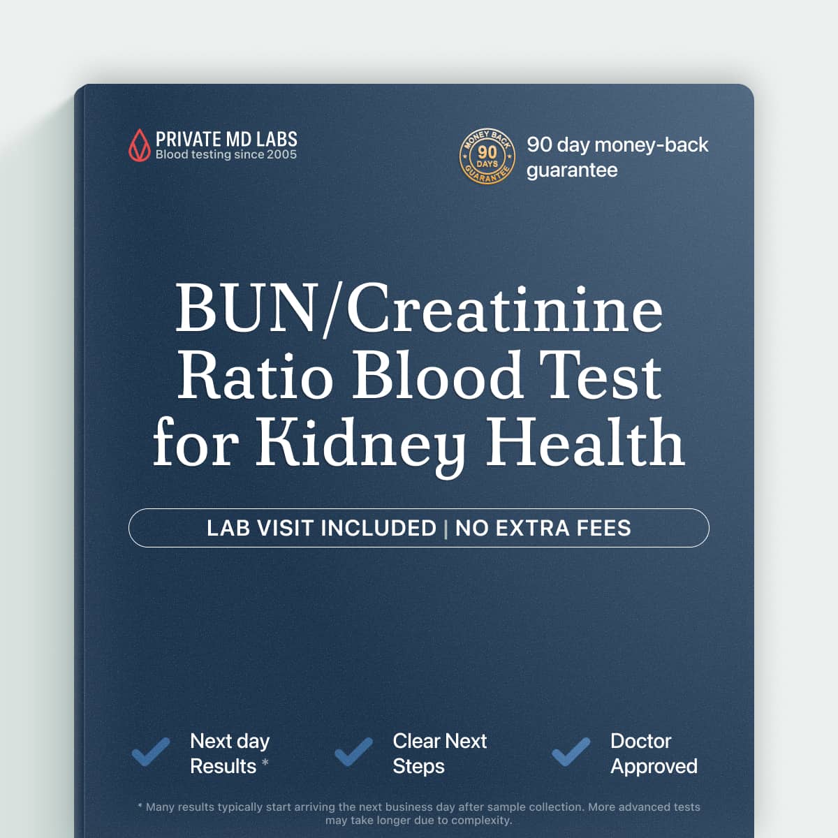 BUN/Creatinine ratio blood test for evaluating kidney function and hydration status