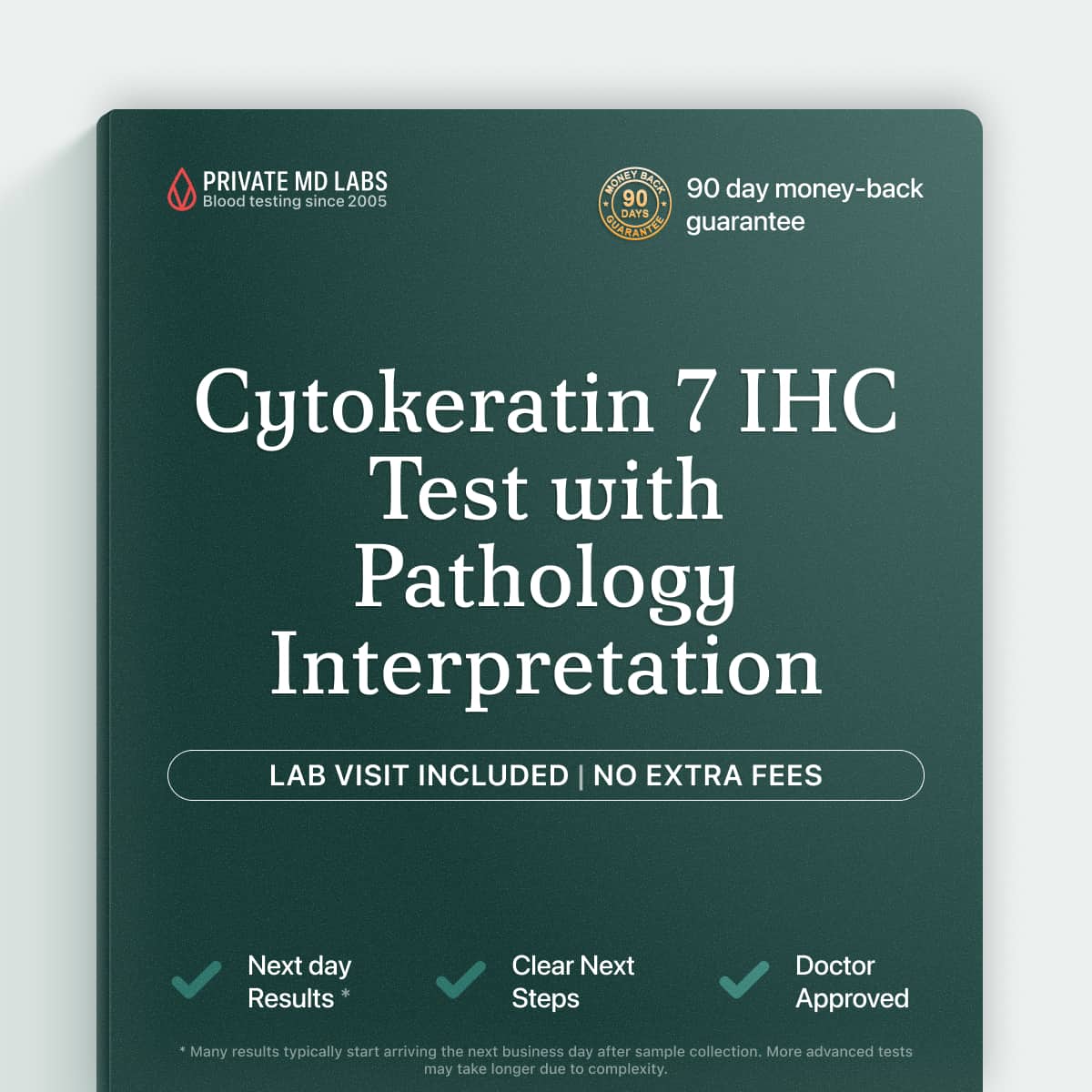 Cytokeratin 7 IHC test for identifying cell origin in cancer diagnosis
