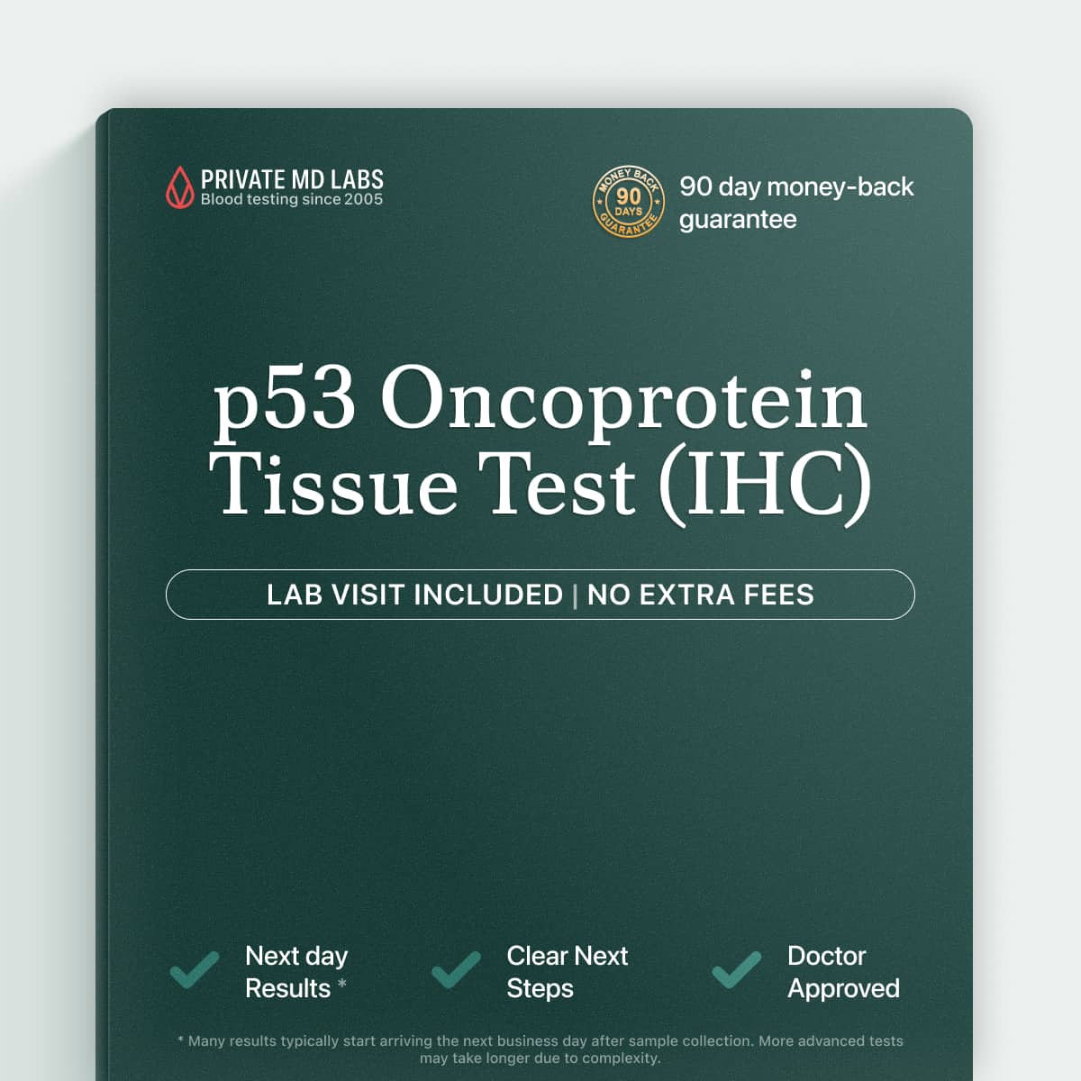 p53 IHC test for patients with tissue biopsy needing cancer marker analysis