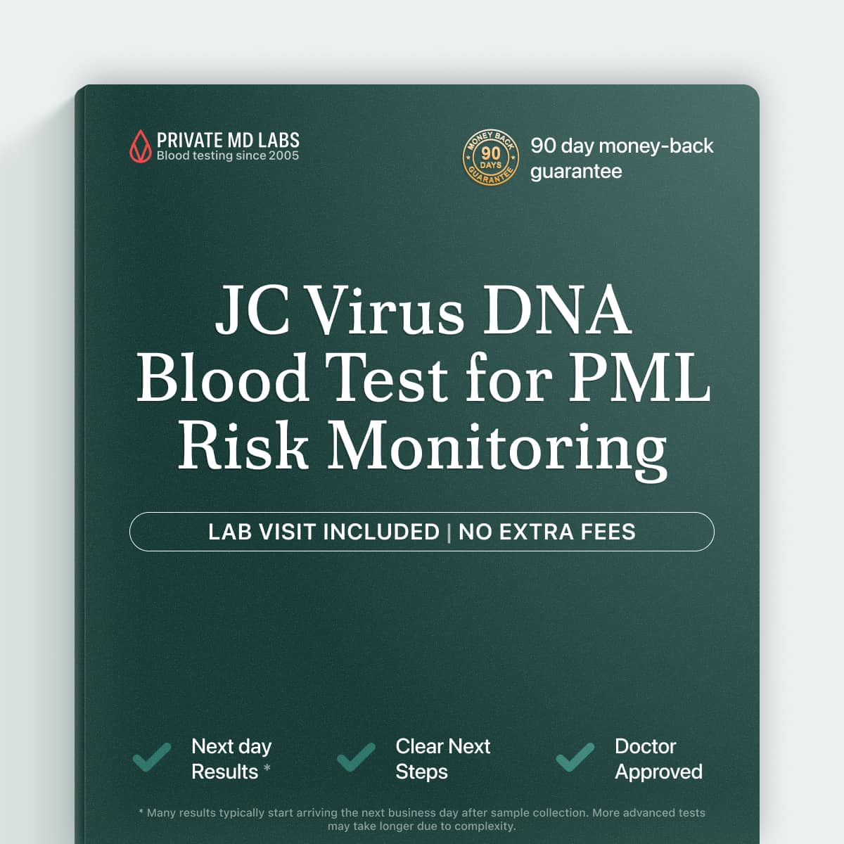 JC virus DNA test for immunocompromised patients monitoring PML risk