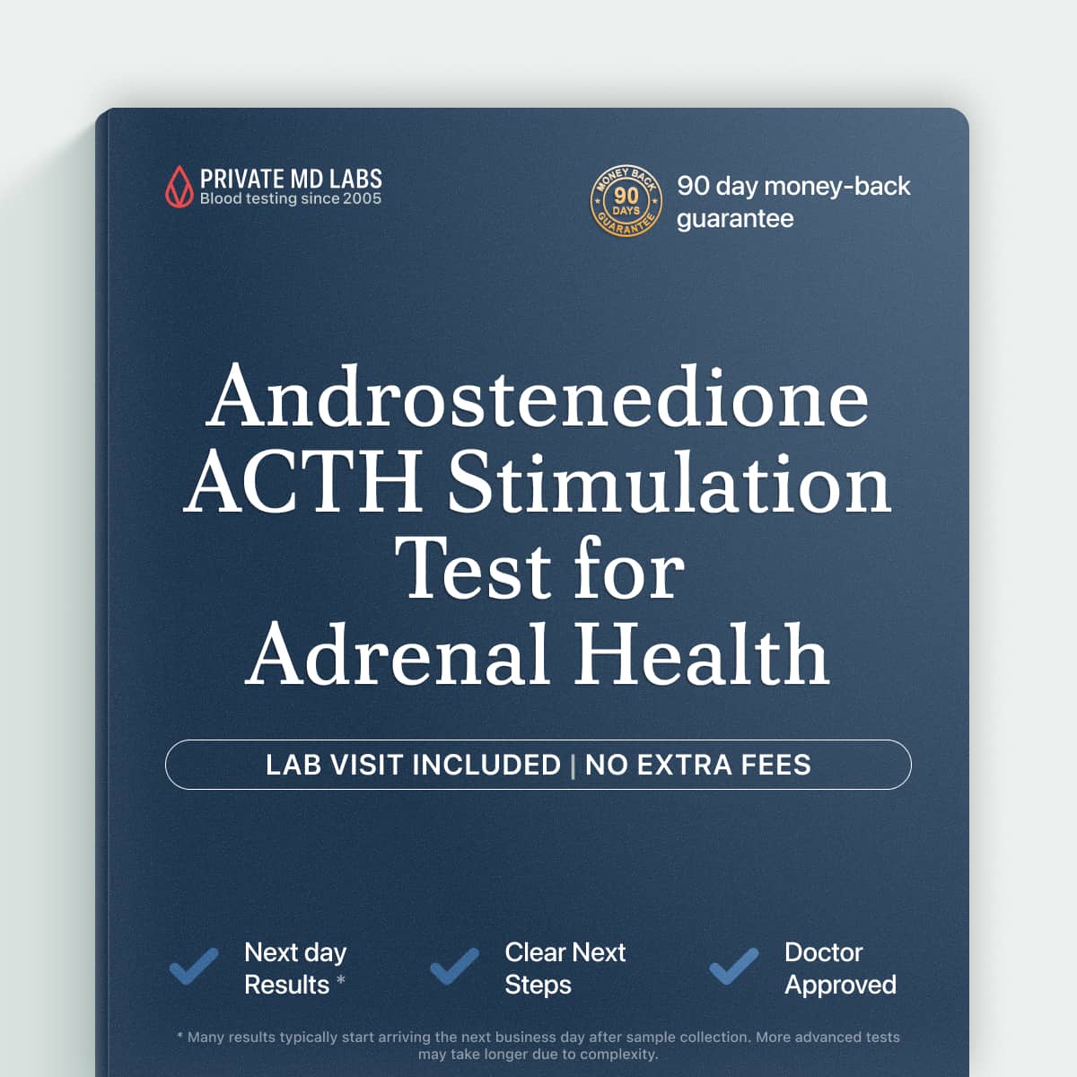 Androstenedione ACTH stimulation test for evaluating androgen excess and adrenal hormone conditions