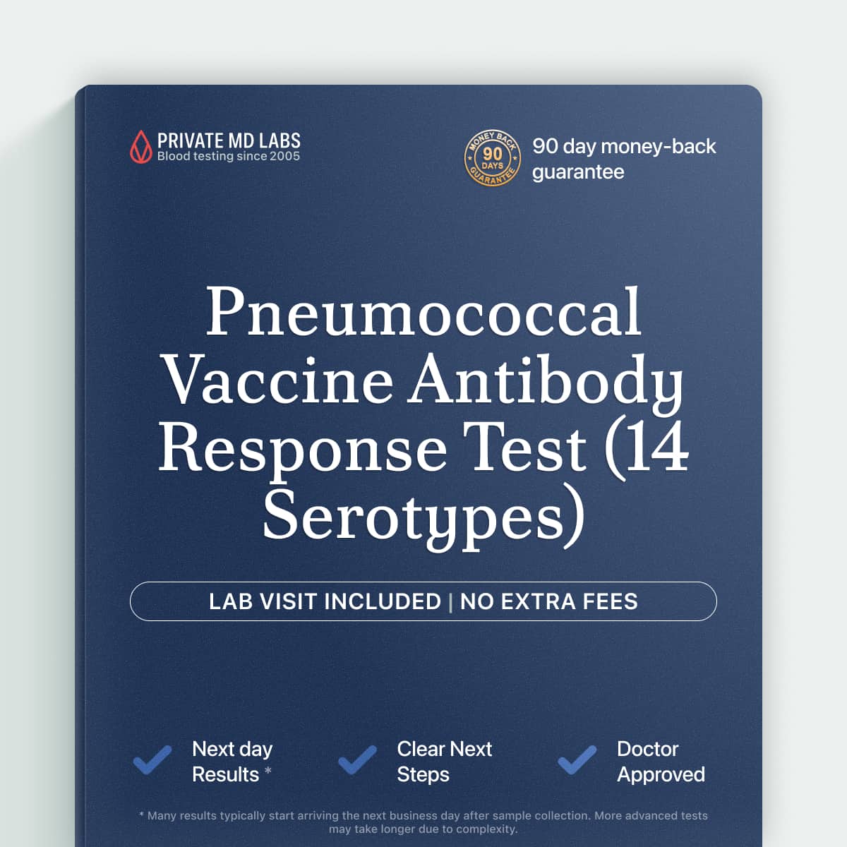 Specialized immune antibody test measuring pneumococcal vaccine response across 14 serotypes