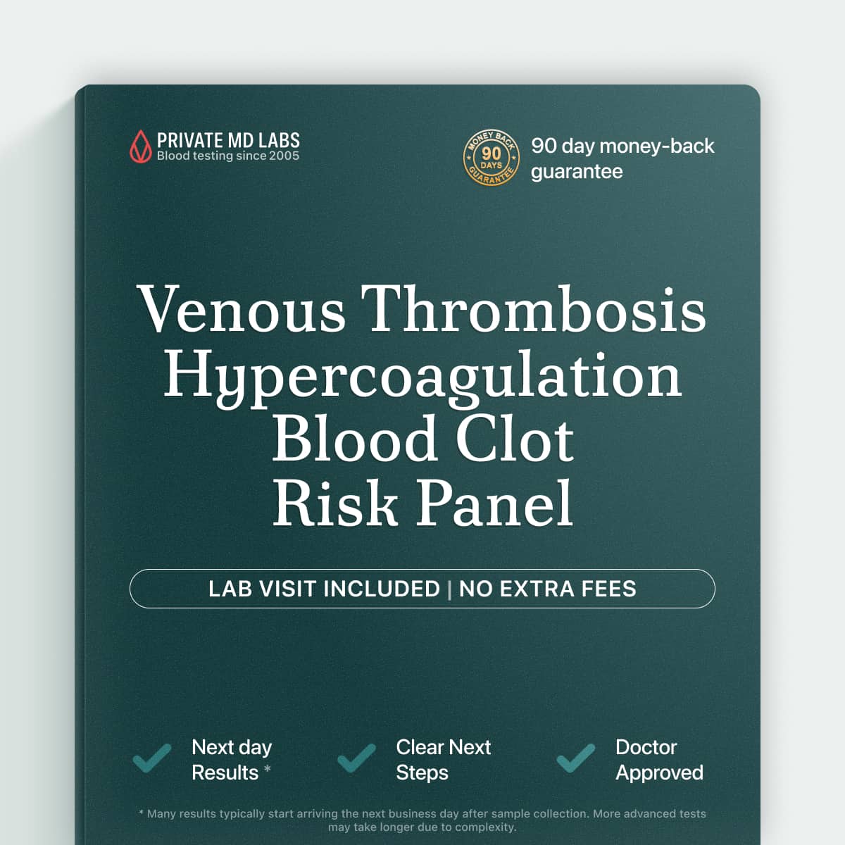 Hypercoagulation panel for patients with blood clot history or warfarin therapy