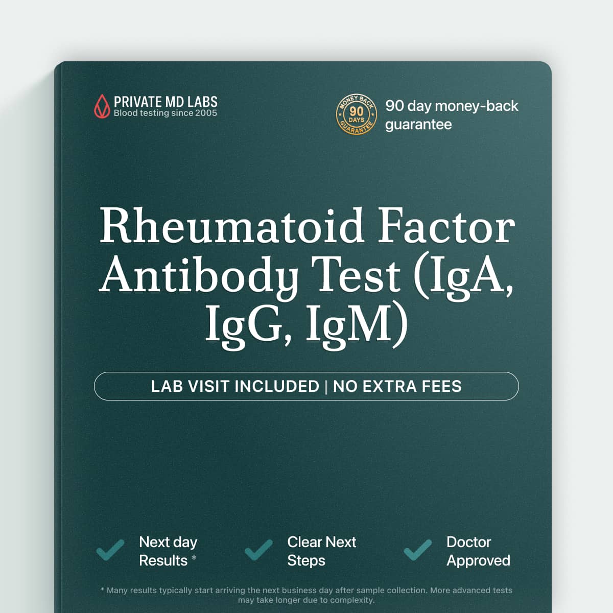 Rheumatoid factor test for adults with joint pain or autoimmune symptoms