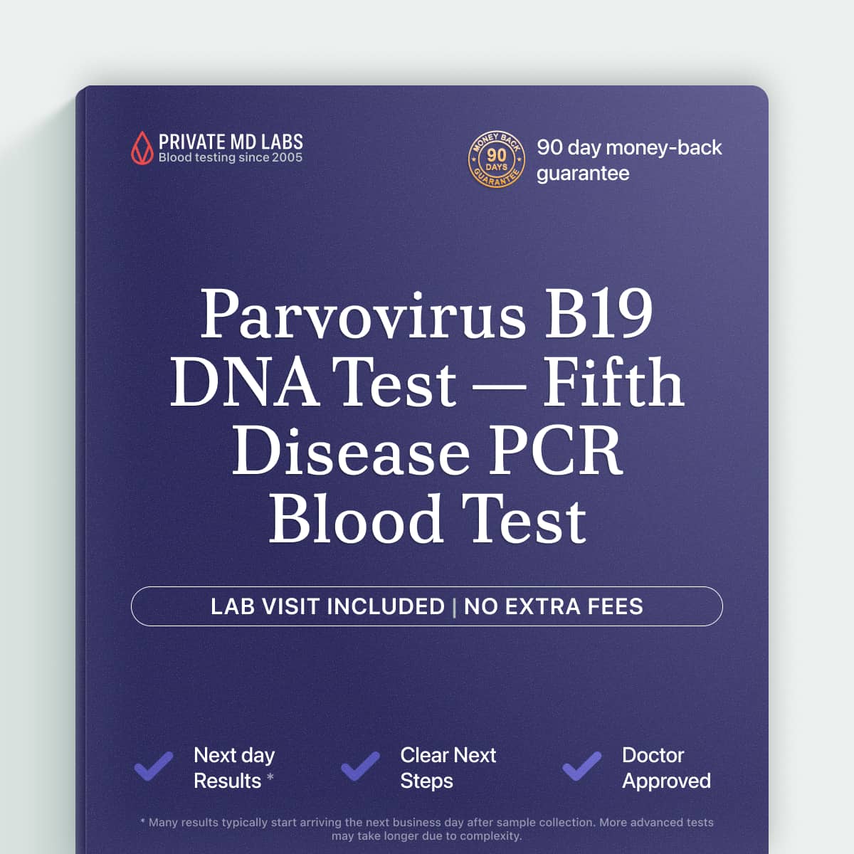 Parvovirus B19 DNA PCR test for pregnant women, immunocompromised or anemia patients