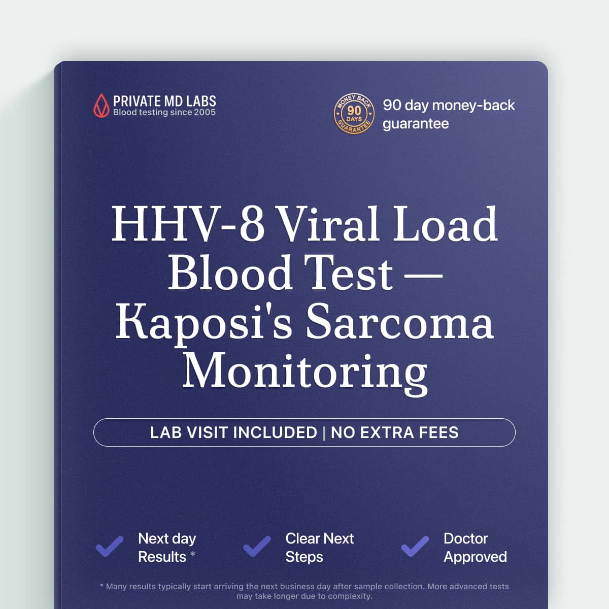 HHV-8 PCR test for monitoring viral levels linked to Kaposi's sarcoma risk